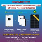 Pachet solar Y6 (panou Astronergy 455 Wp / Invertor hibrid Yinergy SPh 6kW / Acumulator Dyness 2x5kWh, LV, BMS integrat / Sistem de fixare Profiness / Materiale electrice)