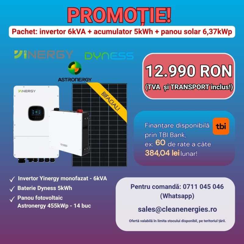 Pachet solar Yinergy Y3 cu panouri Astronergy, invertor și acumulator