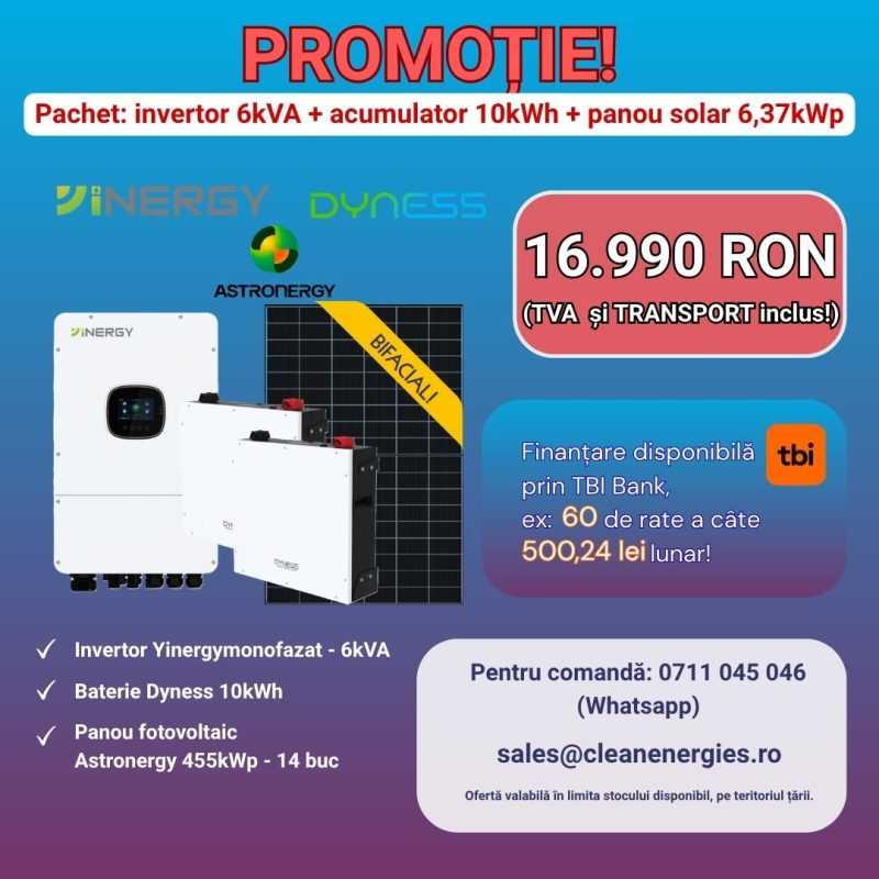 Pachet solar Yinergy Y4 cu panouri Astronergy, invertor și două acumulatoare