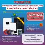 Pachet solar Y5 (panou Astronergy 455 Wp / Invertor hibrid Yinergy SPh 6kW / Acumulator Dyness 5kWh, LV, BMS integrat / Sistem de fixare Profiness / Materiale electrice)