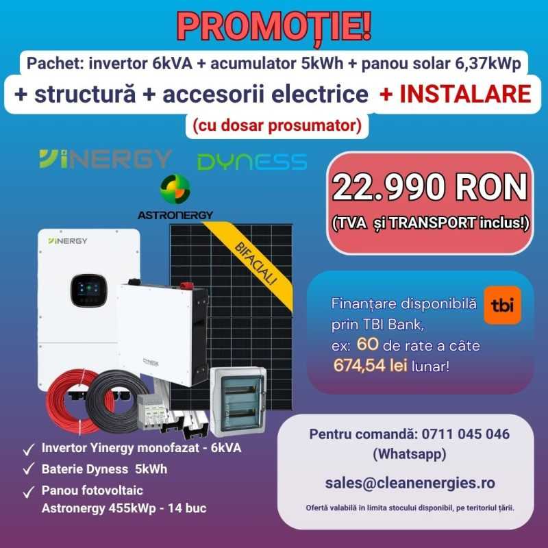 Pachet solar Yinergy Y7 complet, cu instalare