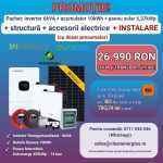 Pachet solar Y8 cu instalare (panou Astronergy 455 Wp / Invertor hibrid Yinergy SPh 6kW / Acumulator Dyness 2x5kWh, LV, BMS integrat / Sistem de fixare Profiness / Materiale electrice)