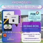 Pachet solar F7 (Panou Astronergy 455 Wp / Invertor hibrid Fox TPh 10 kW / Acumulator Fox EP12 11,52 kWh, HV / Sistem de fixare Profiness / Materiale electrice)