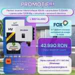 Pachet solar F8 cu instalare (Panou Astronergy 455 Wp / Invertor hibrid Fox TPh 10 kW / Acumulator Fox EP12 11,52 kWh, HV / Sistem de fixare Profiness / Materiale electrice)