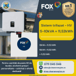 Pachet FOX - Invertor hibrid TPh 10 kW / Acumulator EP12 11,52 kWh, HV